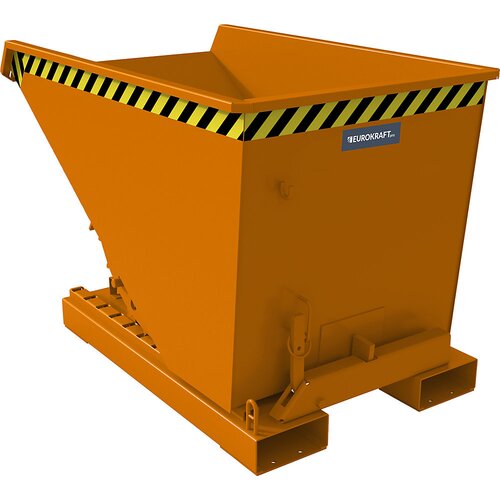 eurokraft pro Prekucni zaboj s kotalnim mehanizmom, prostornina 0,3 m³, DxŠxV 1260 x 770 x 835 mm, oranžen Cene