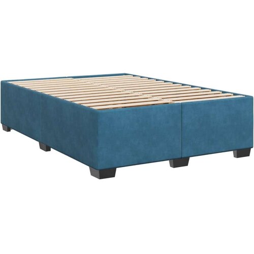 VidaXL Krevet s oprugama i madracem plavi 140x190 cm bar&amp;scaron;unasti Slike