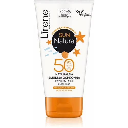 Lirene Sun Natura hidratantna zaštitna emulzija za lice i tijelo SPF 50 120 ml