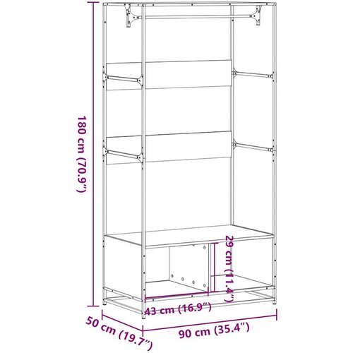 VidaXL Ormar crni 90 x 50 x 180 cm od konstruiranog drva Slike