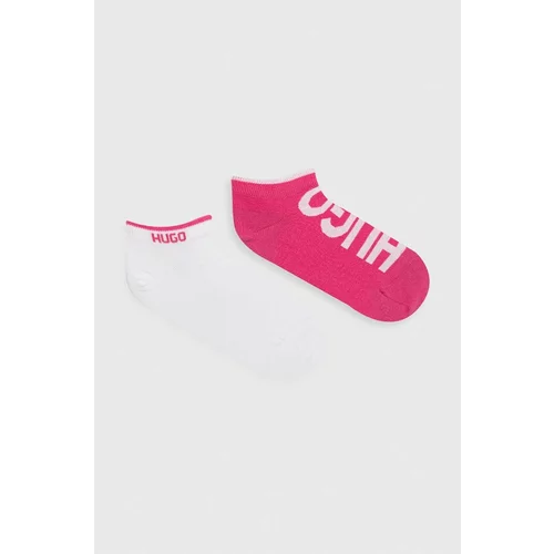 Hugo Čarape 2-pack za žene, boja: ružičasta