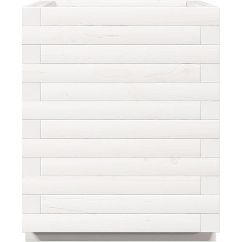  Vrtna sadilica bijela 40 x 40 x 49,5 cm od masivne borovine Slike
