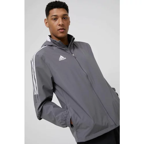 Adidas Sportska jakna boja: siva, za prijelazno razdoblje