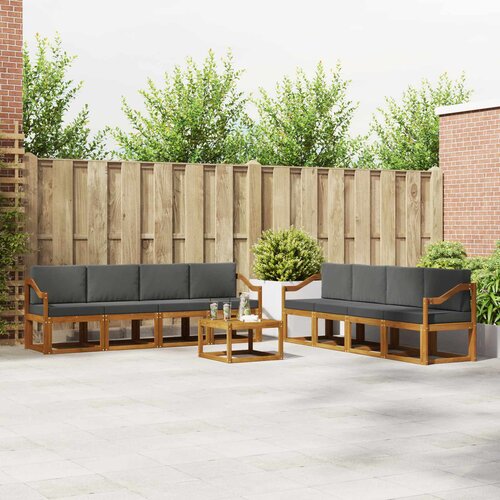  Set vanjskih sofa 9 pcs Prirodna i antracit Cene