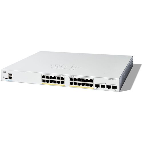 Cisco Catalyst 1200-24FP-4G Smart Switch, 24 Port GE, Full PoE, 4x1GE SFP, Limited Lifetime Protection (C1200-24FP-4G) Slike
