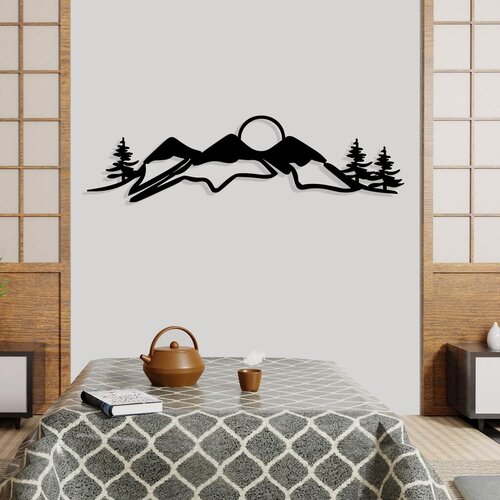 Wallity Zidna dekoracija Snježni tanjir, 106 x 29 cm, Crna Cijene