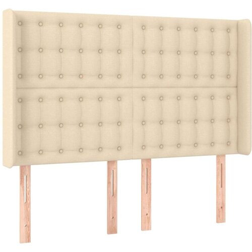  Krevet box spring s madracem LED krem 140x200 cm od tkanine Slike