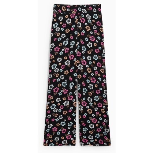 CA ženske pantalone sa cvetnim dezenom, crne Slike