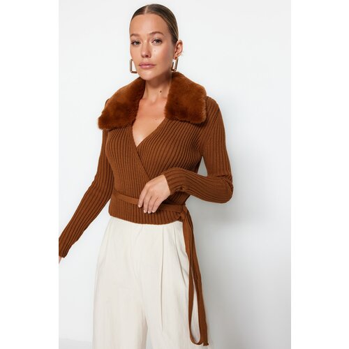 Trendyol Sweater - Brown - Slim fit Cijene
