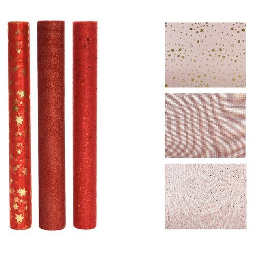  Novogodišnja traka za jelku 200x35cm, crvena Cene