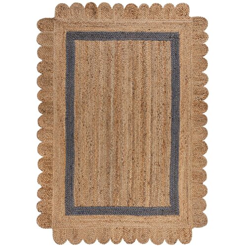 Flair Rugs Siva/naravna ročno tkana preproga iz jute 160x230 cm Grace Grey – Cene