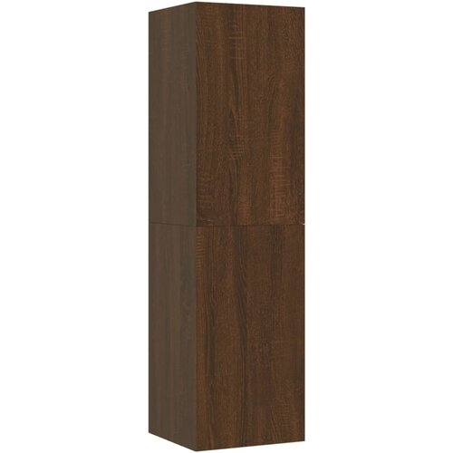 Maison Chic Stenska TV omarica - TV stojalo - Televizijska omarica rjav hrast 30,5x30x110 cm, (21699472) Slike