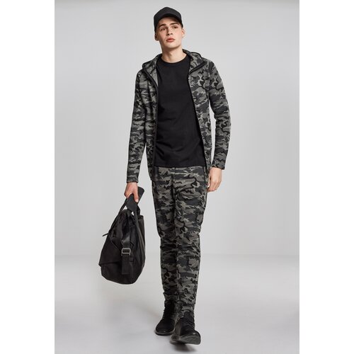 Urban Classics Interlock Camo Zip Jacket Dark Mask Slike
