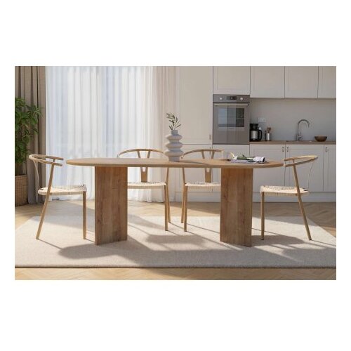 Hanah home Blagovaonski stol u dekoru hrasta 90x200 cm Sabella &ndash; Cijene