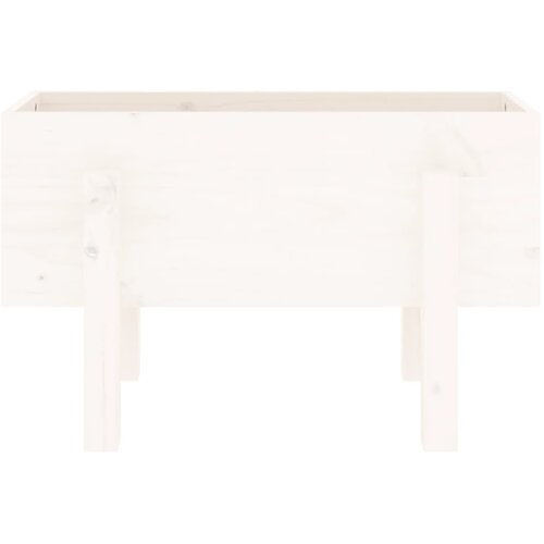  Vrtna sadilica bijela 62 x 30 x 38 cm od masivne borovine Slike