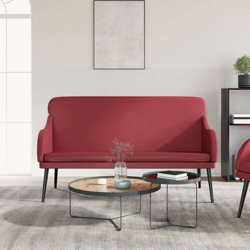  Klupa crvena boja vina 110x76x80 cm od umjetne kože - boja crnog vina Cene