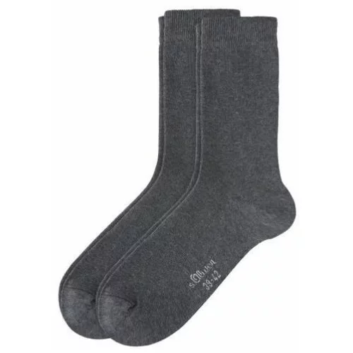 s.Oliver Ženske nogavice Basic Socks 2 para, 35/38, anthracite