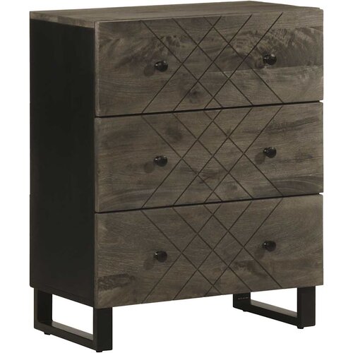  Komoda crna 60x33x75 cm Puno drvo Mango Cijene