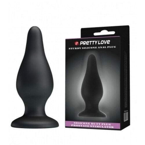  Butt plug Pretty Love Sturdy, 15.4cm, Crni Slike