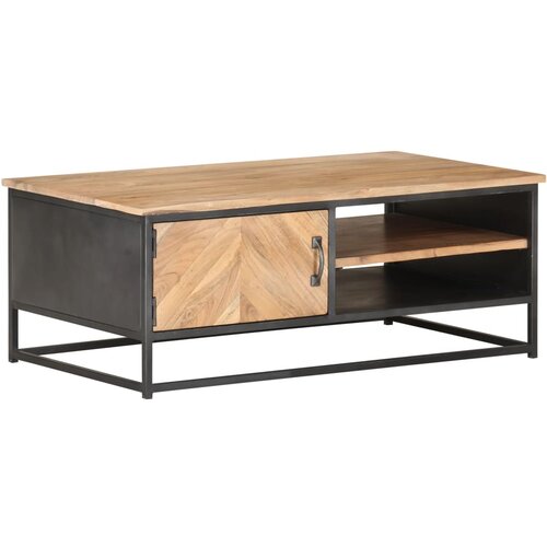VidaXL Klubska mizica 90x50x35 cm trden akacijev les Slike
