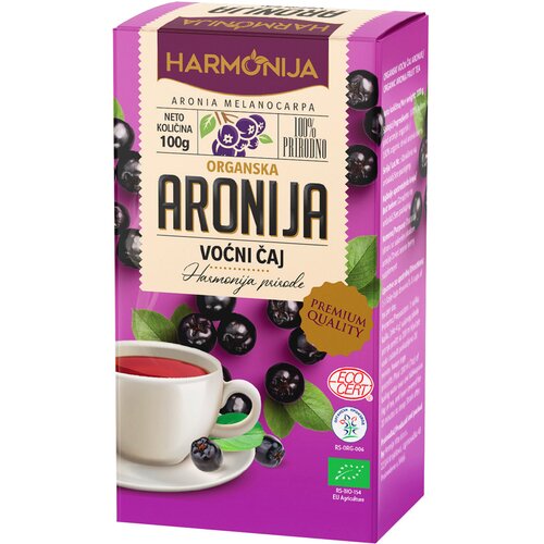 Harmonija organski voćni čaj od aronije 100g Slike