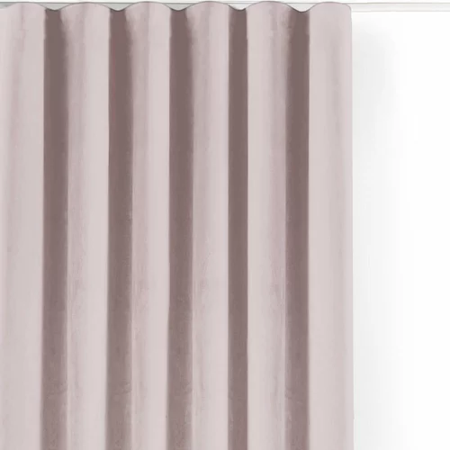 Filumi Svetlo rožnata žametna zavesa za delno zatemnitev 400x270 cm Velto –