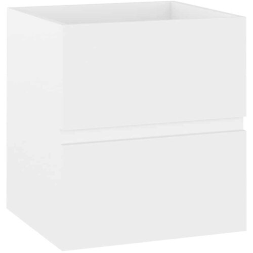  Ormarić s ugrađenim umivaonikom bijeli od iverice Bijela 41 x 38.5 x 45 cm Slike