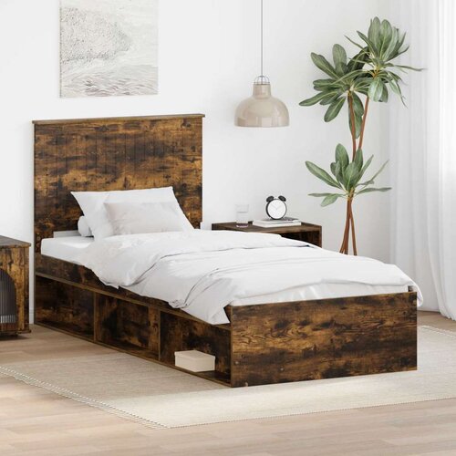  Konstrukcija postelje z vzglavjem Dimljeni oreh 90 x 200 cm, (5000103428) Cene