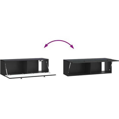  ormar za zid Zidne Crna 98 x 31 x 30 cm Konstruirano drvo Slike