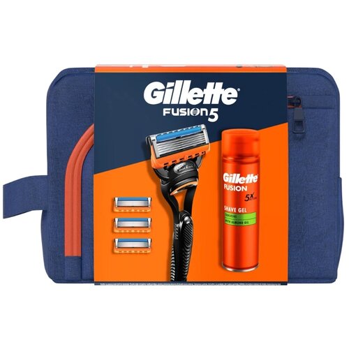 Gillette set za brijanje fusion 5 + poklon neseser Slike
