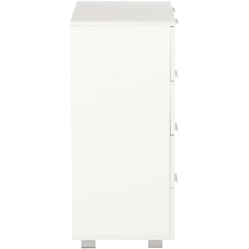  Komoda visoki sjaj bijela 60 x 35 x 80 cm od konstruiranog drva Slike