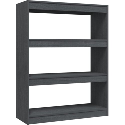  za knjige / sobna pregrada sivi 100x30x103 cm borovina Slike