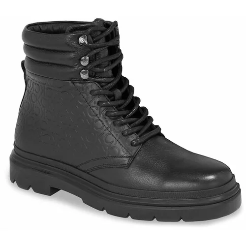 Calvin Klein Pohodni čevlji Combat Boot Mono HM0HM01211 Črna