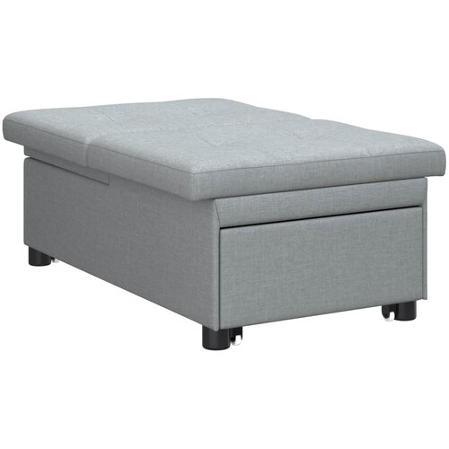  Krevet-sofa na razvlačenje Svijetlo siva 194 x 50 x 82 cm Slike