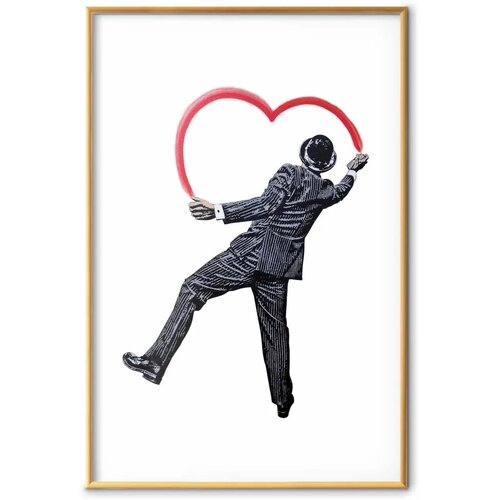  Plakat - Elegant Graffiti Artist 29.7x42 Zlatni okvir s margom Slike