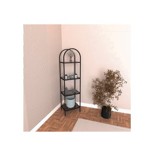 Hanah home polica za knjige mona black smoked glass 40 Cene