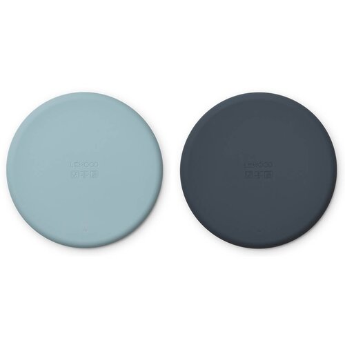Liewood 2 dijelni set tanjura od silikona brandon sea blue/whale blue mix Cijene