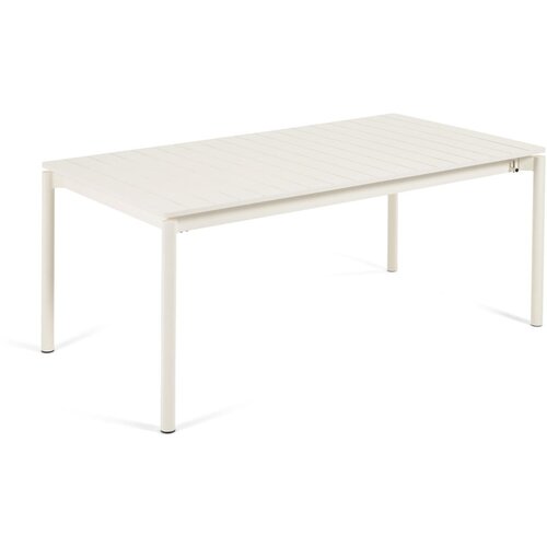 Kave Home Bijeli aluminijski vrtni stol Zaltana, 180 x 100 cm Slike