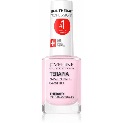 Eveline Cosmetics Nail Therapy Professional lak za jačanje slabih i oštećenih noktiju s keratinom 12 ml