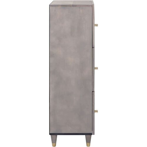 VidaXL highboard siva i zlatna 40 x 33,5 x 110 cm čvrsto drvo manga Slike
