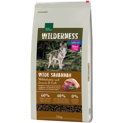 Real Nature Wilderness Maxi Adult vepar, janjetina i patka 12 kg Cijene