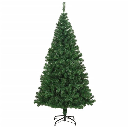  Umjetno božićno drvce s gustim granama zeleno 210 cm PVC Slike