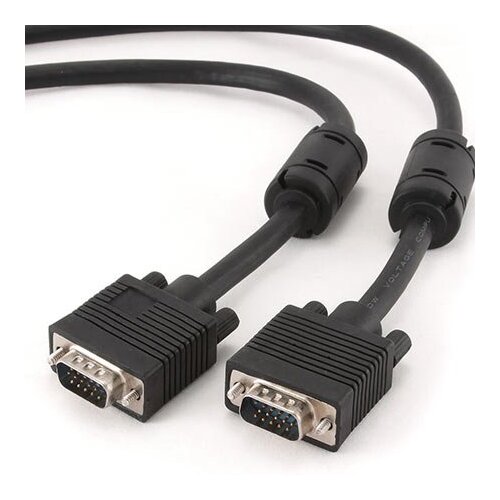  SVGA kabl, CRNI 1.8m 15M-15M dual-shielded + 2xFerr, GEMBIRD CC-PPVGA-6B Slike