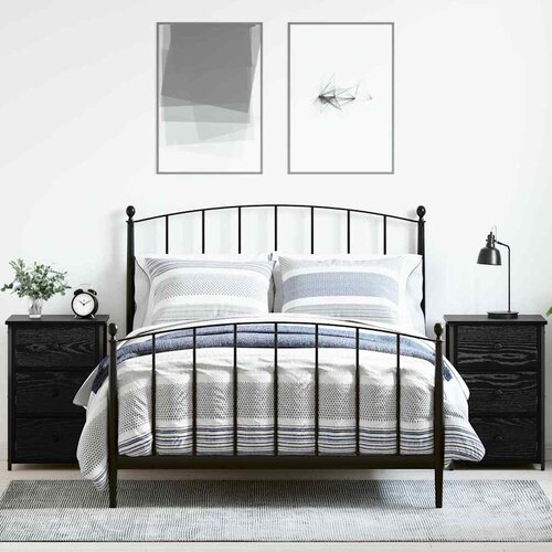  Noćni ormar s ladicama 2 pcs Crni hrast 40 x 36 x 60 cm Cene