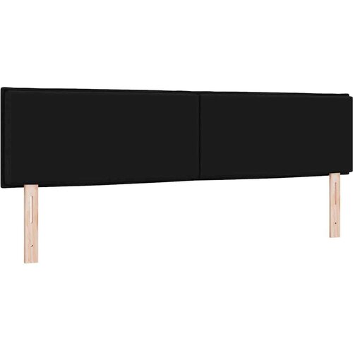  LED glava kreveta S LED lampica Crna 180 cm Poliester - Crna 180 cm Nizak uzglavlju Slike