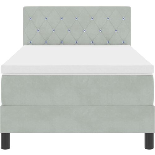 VidaXL Box Spring Krevet s Madracem Svjetlosiva Jednokrevetna Bar&amp;scaron;un Slike