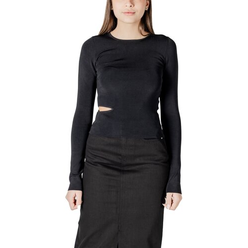 Calvin Klein Jeans Puloverji CUT OUT DETAIL LS SW J20J224446 Črna Cene