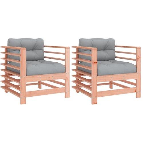 Maison Chic Vrtni stoli - Stol za vrt z blazino 2 kosa trdna douglas jelka JS2559, (21876425) Cene
