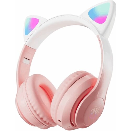  STN-28 otroške slušalke bluetooth: z mačjimi ušesi in led lučko. roze, (21140997) Cene