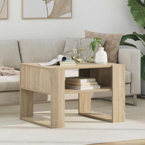  Klubska miza Sonoma hrast 66 x 53 x 45 cm Konstruiran les, (5000121610) Cene